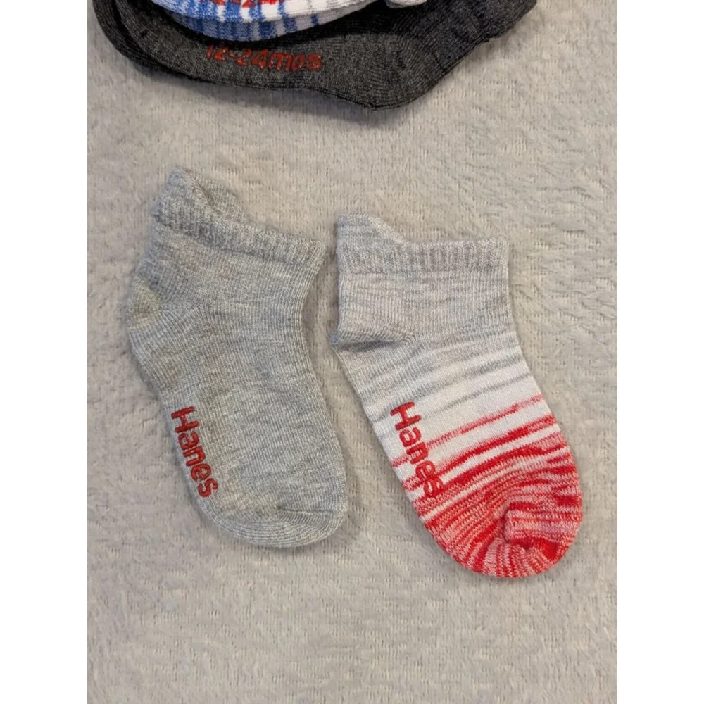 Baby Hanes Socks & Tights One Size 8 pr Multi-color Gripper Bottom
